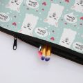 Delicate Crafts Hanging Hole Cosmetic Bag Smooth Zipper Vicuna Print Large Capacity Beauty Handbag for Vacation. 
