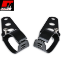 Cafe Racer Style Metal Bracket Headlight Holder For Motorcycle, Head Lamp Holder Headlight Mounting Brackets Fork Fits 35MM-43MM Fork Tubes Universal (Black), Sleek Design, Universal Fitment Eg YBR, Suzuki, Honda Etc - Motex Auto Line. 