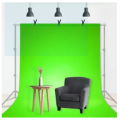 10 x 10ft non woven Green screen fabric chroma key studio backdrop. 