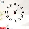 Acrylic 3D roman digits clock-modern roman digits clock-3D roman clock-3D roman shiny wall clock-dotz brand wall clock. 