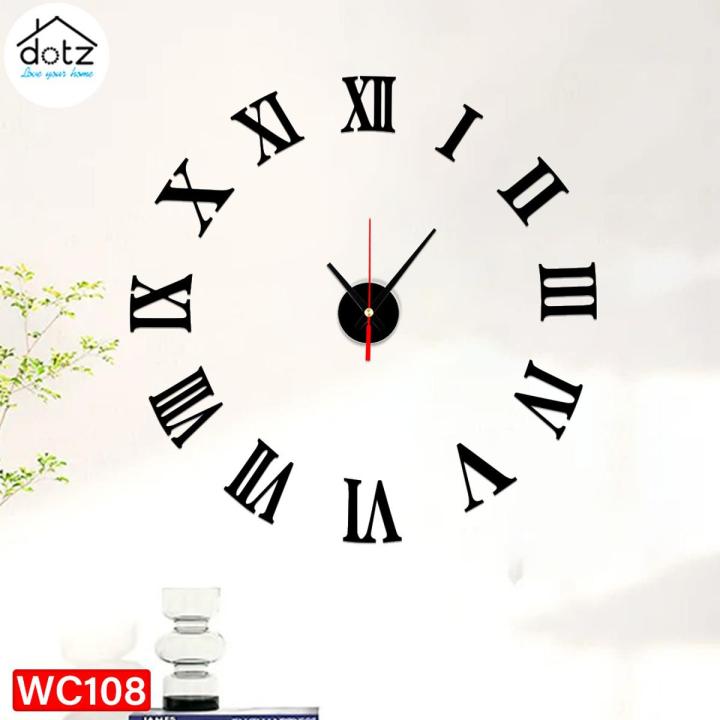 Acrylic 3D roman digits clock-modern roman digits clock-3D roman clock-3D roman shiny wall clock-dotz brand wall clock