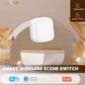 Tuya WiFi Button Scene Switch Wireless Smart Light Wall Switch Low Power Consumption No Wiring for One Tap to Run Easy Install Easy to Use. 