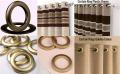 Pack of 10 Brown PVC Plastic Curtain Round Rings with washers Curtains Hole Ring. 