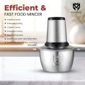 Energy Saving Meat Chopper - Meat Chopper - Stainless Steel Chopper Machine For Meat - Chopper Machine - Powerful Motor With High Speed - Meatgrinder - Multi Functional Chopper - 3 Liter & 2 Liter - Easy To Use. 