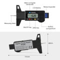 YIERYI Digital Tyre Tire Tread Depth Gauge Tire Tester Tread Checker Auto Tire Wear Detection Measuring Tool. 
