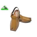 Peshawri chappal in Camel Color Triple Gear. 