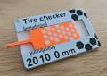 Tire Profile Checker for Slip/Skids Prevention & Safety. 