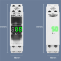 Din Rail Single Phase Ampere Meter Ac 40-500V Mini Modular Ammeter Gauge Indicator LED Digital Display, Not Transparent Durable Easy Install. 