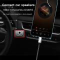 KEYSION HIFI DAC Earphone Amplifier USB Type C to AUX 3.5mm speaker audio adapter 32bit 384kHz Digital Decoder Car AUX Converter 2m. 