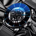 Luxury Ultra Thin Men Calendar Watch Stainless Steel Anti-Blue Light Watches Men's Watches Quartz Reloj Hombre. 