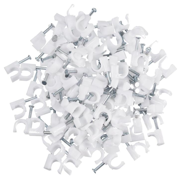 300 Pieces Clip For Ethernet Cable Rg6 Rg59 Cat5 Cat6 Rj45 7Mm White