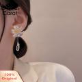 Carat Dangle Earrings Elegant Transparent Flower Dangling Earrings. 