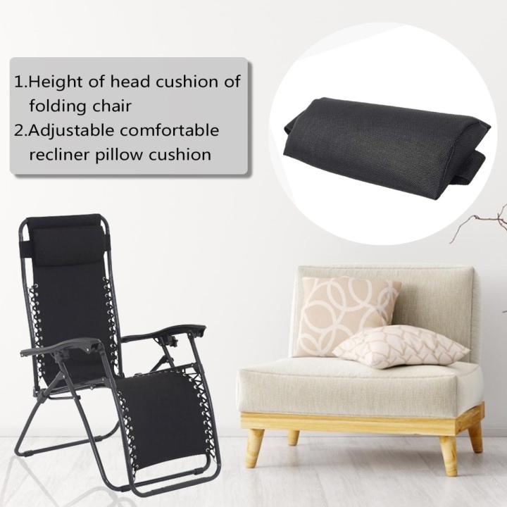 Folding Recliner Chairs Head Cushion Pillow Adjustable Removable For Beach Outdoor Garden Lounger Fabric Home Supplies