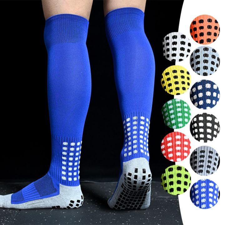 Cotton Soccer Socks Anti Slip Football Women Men Grip Socks For Outdoor Sports Running Absorbs Sweat Soft Breathable Long Sock