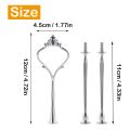 6 Set Tray Hardware for Cake Stand 3 Tier Cake Stand Fitting(Silver). 