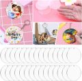 50 Pcs Round Acrylic Keychain Blanks 2Inch Circle Blanks with Hole,Clear Acrylic Discs Circles Bulk for Keychains Ornament Painting and Vinyl Crafts Projects. 