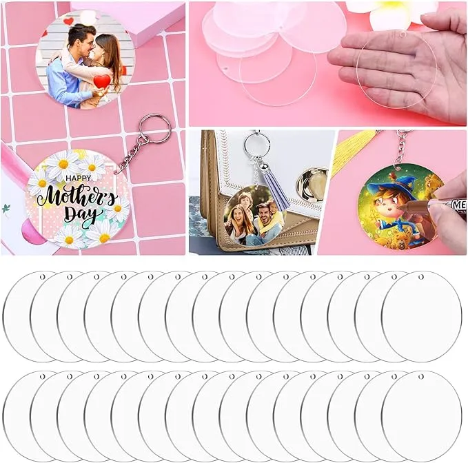 50%20Pcs%20Round%20Acrylic%20Keychain%20Blanks%202Inch%20Circle%20Blanks%20with%20Hole,Clear%20Acrylic%20Discs%20Circles%20Bulk%20for%20Keychains%20Ornament%20Painting%20and%20Vinyl%20Crafts%20Projects%20-%20Image%207
