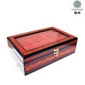 8 Compartment Wooden Nakshi Jewelry Box with Lock | Decorative Trinket Organizer for Girls & Women | Floral Design Keepsake Box | Beautiful Nakshi Art | Treasure Chest for Jewelry & Accessories | Adorable Treasure Chest by Hadi Wood Crafts. 