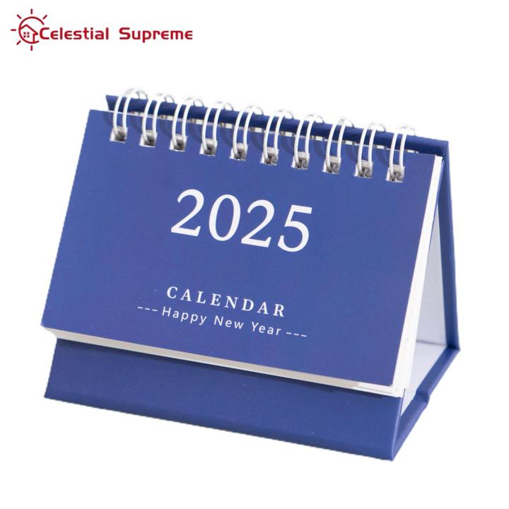 Triangular Folding Desk Calendar 2025 Desk Calendar Flip-top Coil Calendar Schedule Planner Time Management Organizer for Home Office School Supplies Buyers' Favorite Time Management Calendar