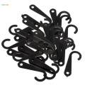 3X 50pcs Plastic J Hooks Fasteners Socks T-Shirt Clothing Display Hanger Black. 
