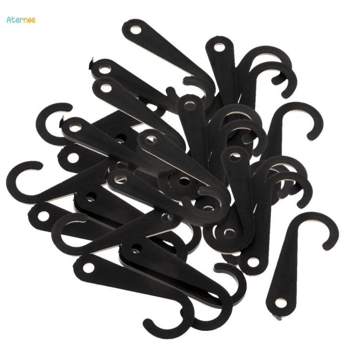 3X 50pcs Plastic J Hooks Fasteners Socks T-Shirt Clothing Display Hanger Black