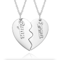 Customize Silver Broken Heart Pendant, Customize Name Pendant, Custom Name Locket For Girls & Boys (PERFECT GIFT TO SEND YOUR WIFE , FIANCE, OR ANY ONE). 