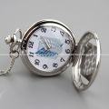 Retro Anime Hollow Pocket Watch Creative Wing Sliver Necklace Chain Quartz Clock Attack On Titan Men Women Watches Gifts. 