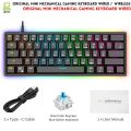 RGB Gaming Keyboard - Mechanical Keyboard Blue Switch Wired/Wireless Mini RGB Keyboard 61 / 87 Keys With & With Out Numpad - RGB Light Mechanical Keyboard Black/White - Detachable TYPE-C Wired/Wireless For Professional Gaming - Compatible With PC & Laptop. 