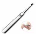 Cuticle Pusher Trimmer,V-shaped Fork Nail Cleaner,Professional Grade Stainless Steel Cuticle Remover Cutter Peeler Scraper,Durable Manicure Pedicure Nail Art Tool for Fingernails and Toenails. 