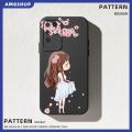 New Design Lovely Cartoon Girl &Flower Logo Cute Camera Lens Protection Phone Case Cover Casing  For Infinix Note 10 Aesthetic Cantik Anime With Camera Cover Pattern Anti Shock Full Protection Mobile Phone Back Cover Mobile Phone Back Cover. 