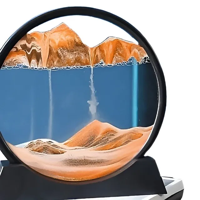 3D Moving Sand Art Picture Glass Deep Sea Sandscape In Motion Display ...