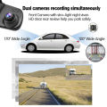 Car DVR Camera System: Advanced Dual-Lens Mirror with  Dashcam, Front View Recording, Android Compatibility,. 