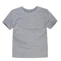 grey Round Neck Plain cotton T-shirt For Kids. 