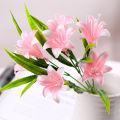7flowers/Branch Artificial Plastic Lily -Artificial Flower Bouquet- Photo Props Home DIY Table Decoration Durable Artificial Flower. 