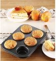 Premium Quality 6 Muffin Pan - Jumbo Cupcake Pan - Muffin Pan Nonstick - Muffin Pan 6 Cup Muffin Baking Cupcake Mold Non-Stick Muffin Tray Muffin Pans and Cupcake Maker Cupcake Baking Pan Black. 