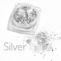 4 Colors Glitter For Nails Mixed Hexagon Gravel Glitter Burst Bright Sequin Laser Sliver Nail Art Flakes Manicure Decoration Design. 