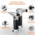 Butane Torch, Kitchen Refillable Butane Blow Torch with Safety Lock. 