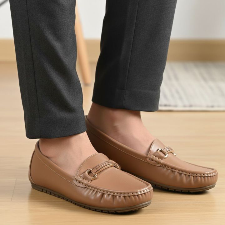 Walkeaze Dark Beige Women Formal Loafer - 40994S - Loafers For Women