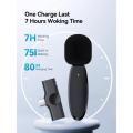 Soomfon SF-MP001 Wireless Lavalier Microphone for iPhone 14 pro Android - USB C Mini Wireless Lavalier Microphone for Recording, Vlogging (No App or Bluetooth Required). 