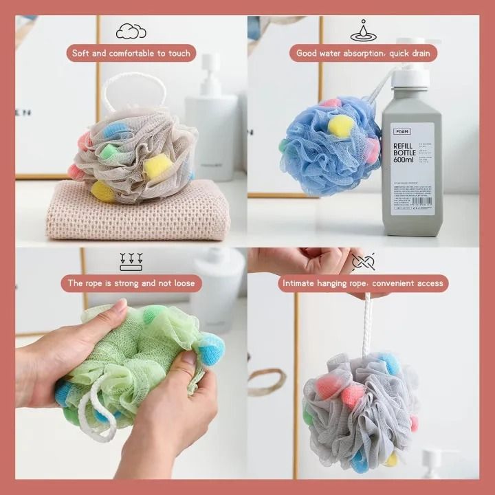 Bathing%20Skin%20Balls%20Shower%20Back%20loofa%20Sponge%20Bathing%20Balls%20exfoliating%20Body%20loofah%20Sponge%20Shower%20Bubble%20Body%20Sponge%20Bath%20Sponge%20Dead%20Skin%20Shower%20Bath%20loofah%20Bath%20Flower%20Mesh%20-%20Image%205