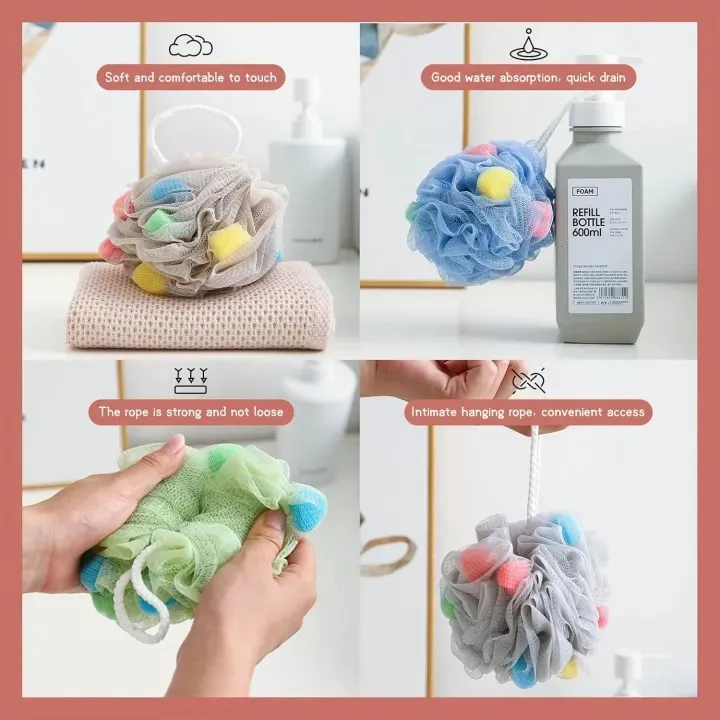 Bathing%20Skin%20Balls%20Shower%20Back%20loofa%20Sponge%20Bathing%20Balls%20exfoliating%20Body%20loofah%20Sponge%20Shower%20Bubble%20Body%20Sponge%20Bath%20Sponge%20Dead%20Skin%20Shower%20Bath%20loofah%20Bath%20Flower%20Mesh%20-%20Image%205