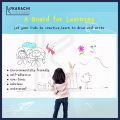 Large Dry Erase Whiteboard Sticker Vinyl Sticker, Self-adhesive & reusable White Board Peel Stick for School,Office,Home,Kids Drawing with 2 erasable markers (size 5ft x 2 ft). 
