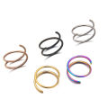 Stainless Steel Double Hoop Nose Ring Nostril Piercing Nose Ring Jewelry For Women. 