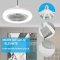 Ceiling Fan - Socket Fan with Light & Remote Control - Ceiling Fan with Light - Kitchen Fan - 10-Inch Socket Ceiling Fan with 3 Speed & Dimmable 3 Light Color - Mini Ceiling Fans for Kitchen, Bathroom, Store Room - 360° Rotating Ceiling Fan Light Combo. 