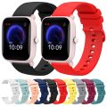 For Amazfit BIP U 20mm Solid Color Soft Silicone Watch Band. 