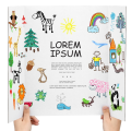 4 Pcs Trifold Poster Board, White Poster Board Comes with Sticky Accessories, Corrugate Presentation Boards Easy Install S. 