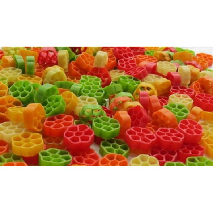 Uncooked Multicolor Flower Shape Papad Slanty Bhindi papar For Kids