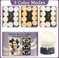 Vanity Light LED Bulbs for Makeup Mirror Stand | 10 Bulbs with 3 Light Modes. 