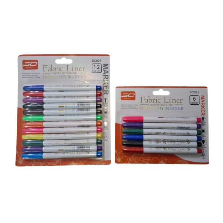 Cloth Art Marker Soft Pen Fabric Liner Water Resistant