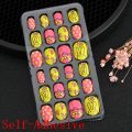 12pcs/Box Children Acrylic Nails Safe Non-Toxic Adhesive Nail DIY Artificial Fingernails for Girls Children's Day Gift. 